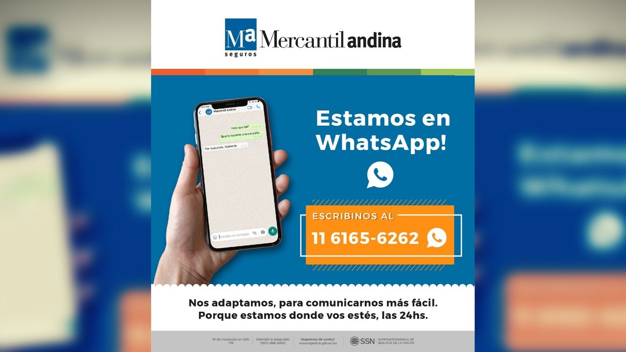 Con el objetivo de continuar
mejorando la calidad de su servicio, Mercantil andina ha
incorporado la comunicación por WhatsApp, complementando
los servicios de “Andi” su chatbot virtual.