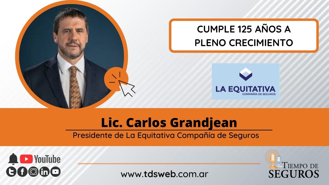 LA EQUITATIVA SEGUROS está cumpliendo 125 años y por eso conversamos con el Lic. Carlos Grandjean, Presidente de la aseguradora, para que nos cuente acerca de la actualidad de la misma, balances, siniestralidad y novedades que están produciendo en el mercado.
