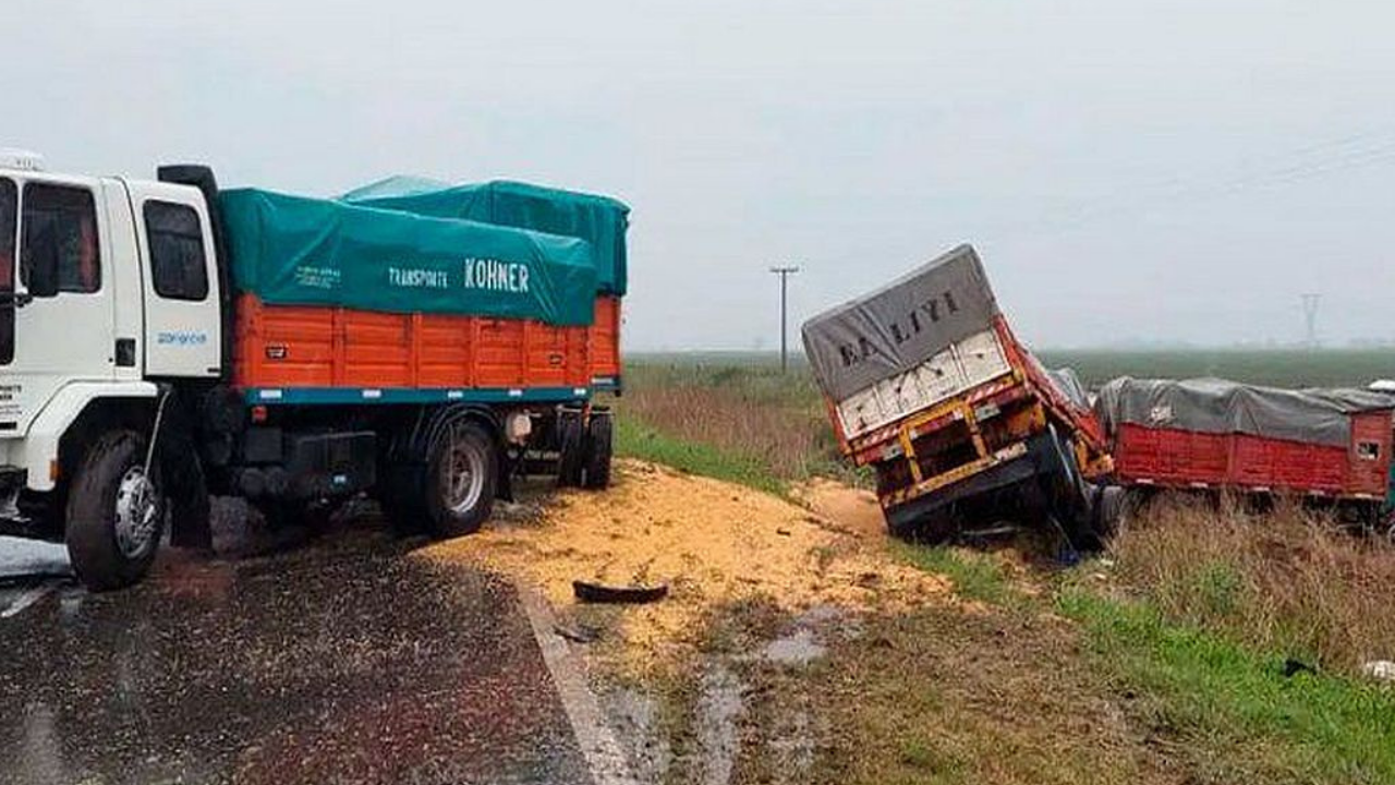 Colisionaron tres camiones y falleció un chofer enterriano de 38 años...
