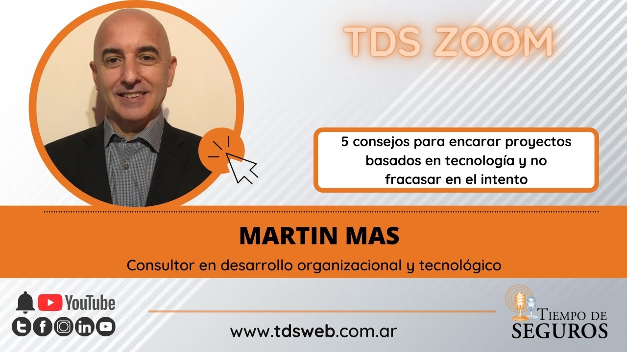 Conversamos nuevamente con Martín Mas, Consultor en desarrollo organizacional y tecnológico, relacionado con el mundo del seguro...